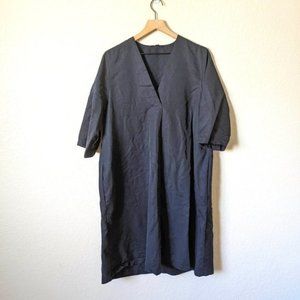 EUC COS Navy Blue V Neck A Line Shift Dress 10 EU 40